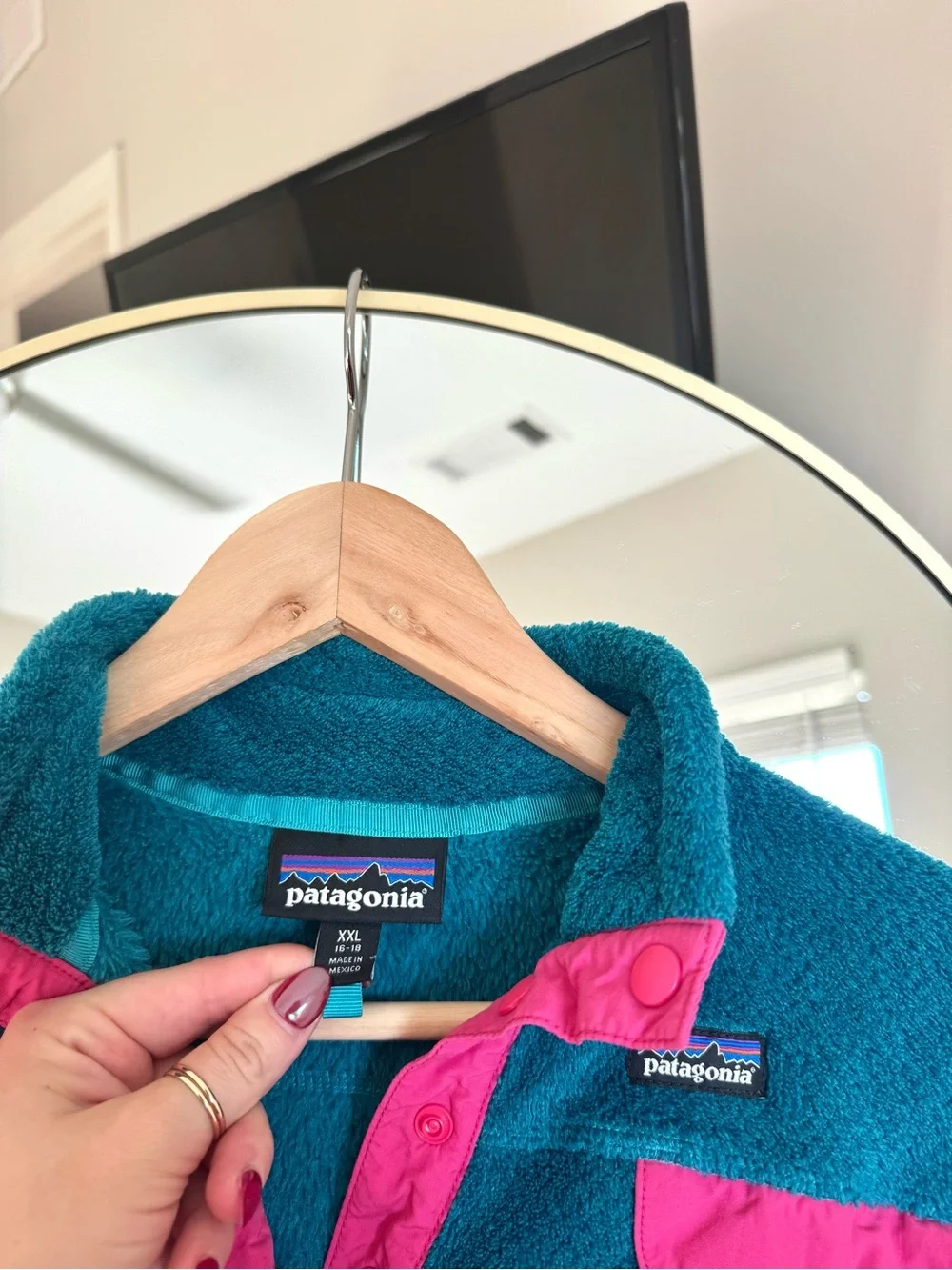 Patagonia Girls Re-Tool Snap-T Pullover in Epic Bue - Deep Sea Blue X-Dye